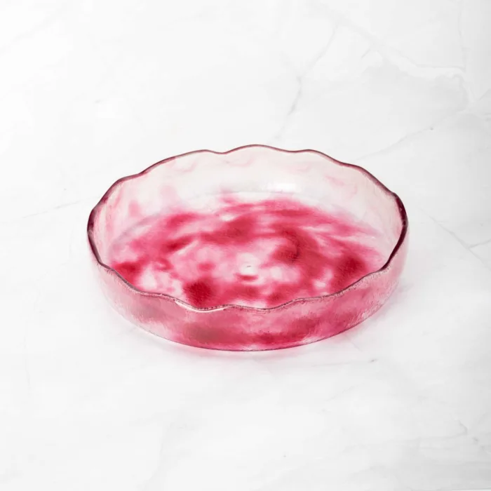 Freehand Wavy Bowl Plate Rose - Image 1